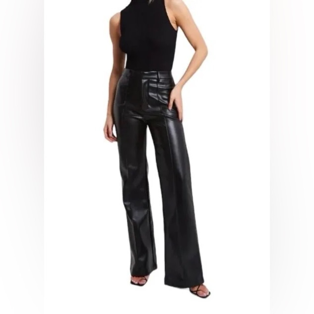 Zara Francoise Full Length Straight Leg Faux Leather